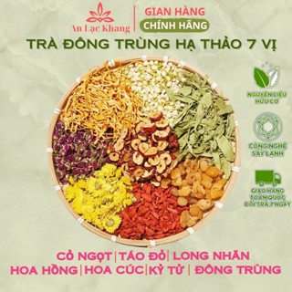 COMBO 30 Trà Đông Trùng Hạ Thảo 7 Vị, Trà Thảo Mộc Dưỡng Nhan Giúp Đẹp Da, Bồi Bổ Khí Huyết