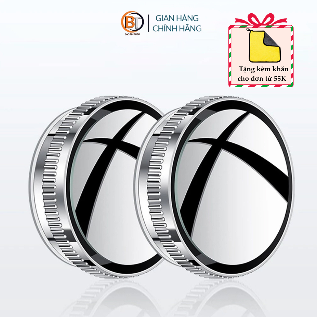 Bộ 2 gương cầu lồi ô tô 360 độ cao cấp, gương chiếu hậu xe hơi ,kính lồi gắn gương oto xóa điểm mù tằng tầm nhìn ô tô