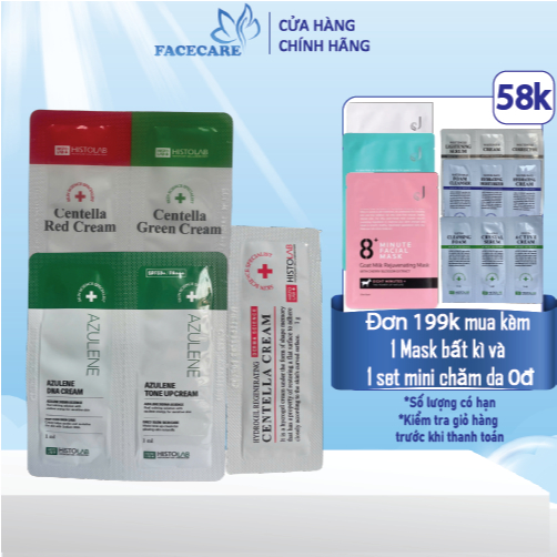 Histolab Kem Dưỡng Ẩm Centella, Centella Red, Centella Green, Azulene DNA Cream, Azulene Tone Up Cre