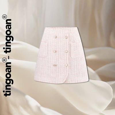 TINGOAN® - Chân váy tweed caro cạp cap set LOVER IN DREAM SKIRT/PK