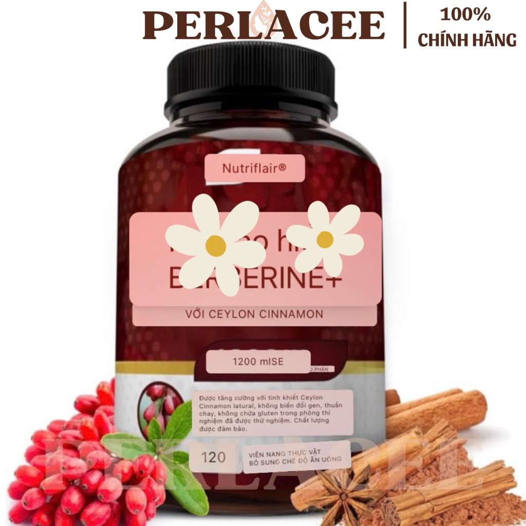 Hủ Berberine Berberine + Ceylon Cinnamon, 1200mg
