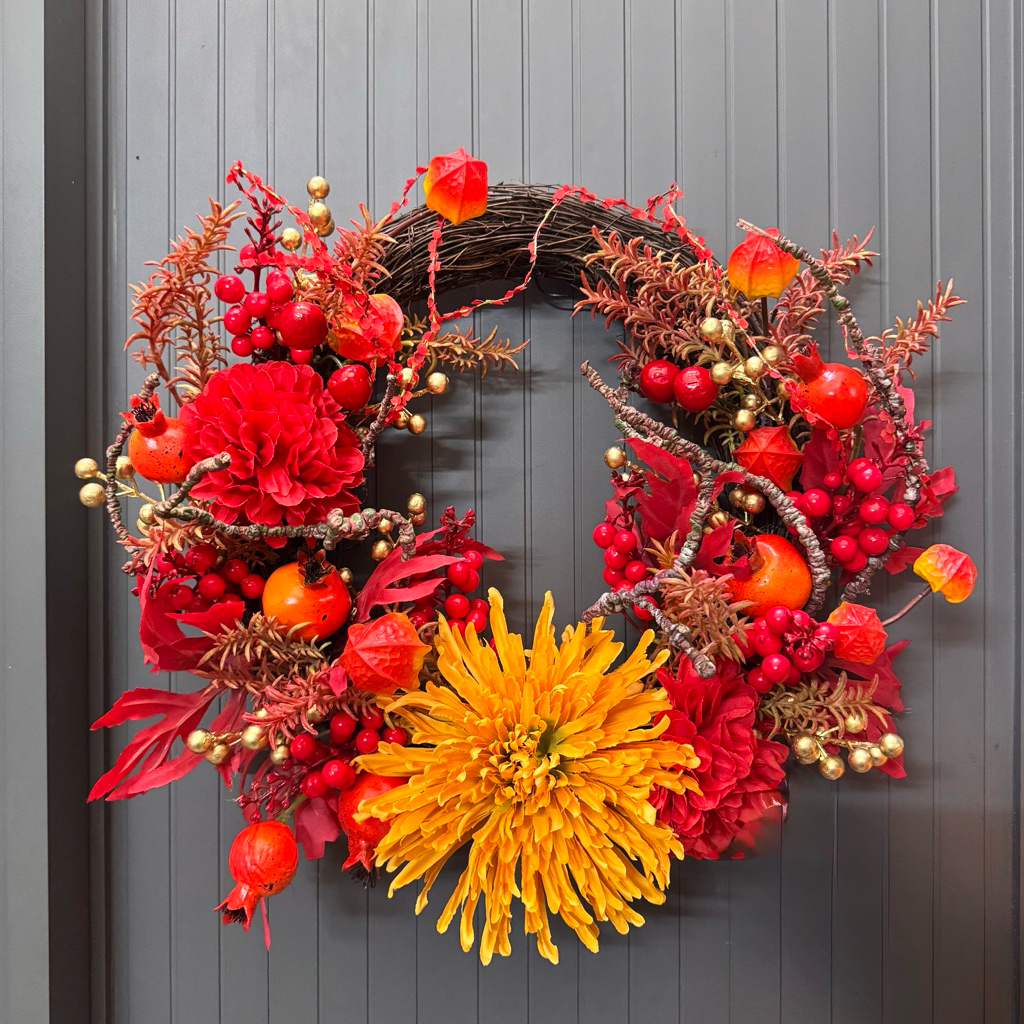 [Mercury.floral] Hoa lụa - Hoa giả - VÒNG NGUYỆT QUẾ - THE FOREST - Vòng Noel - Vòng trang trí TẾT