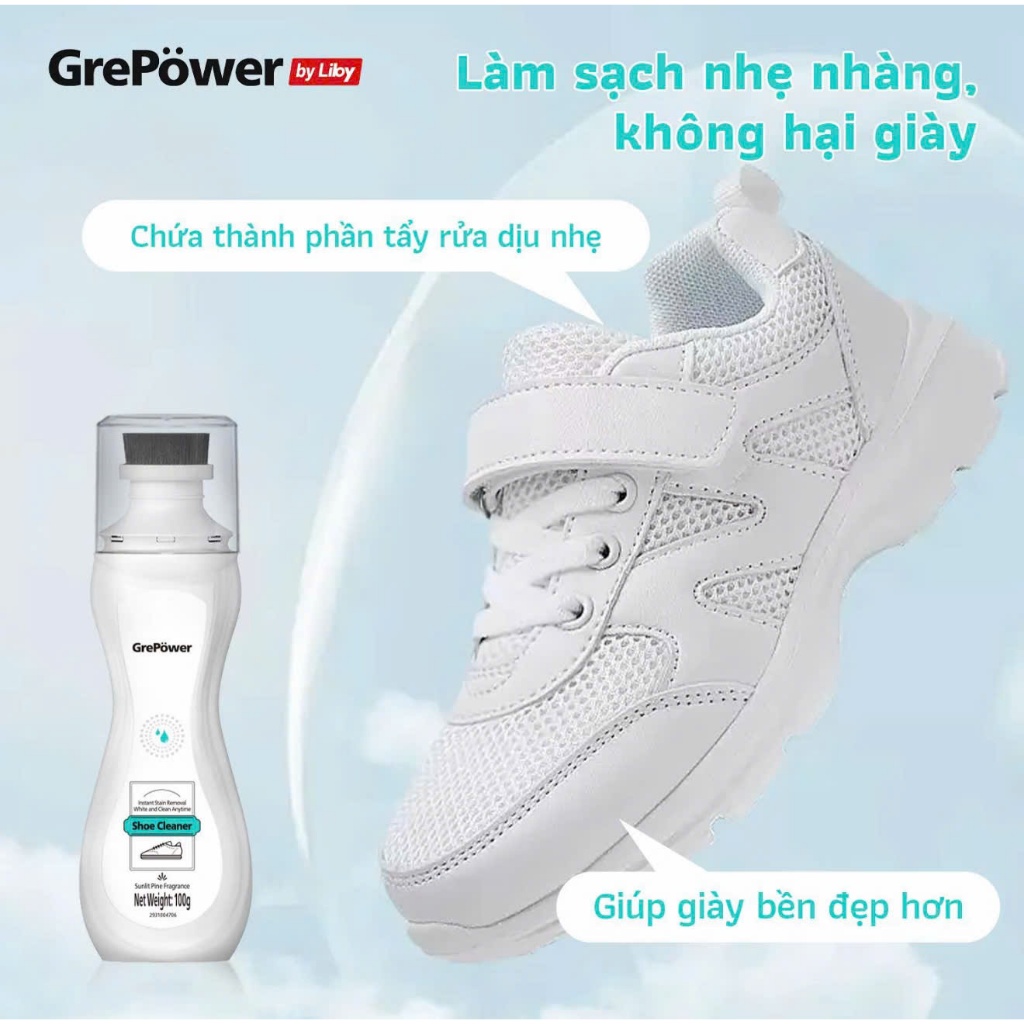 [Pass KOC 99%][Đã Mở Seal] Tẩy giày siêu tiện lợi Liby - Đầu cọ thông minh, sạch từng khe nhỏ