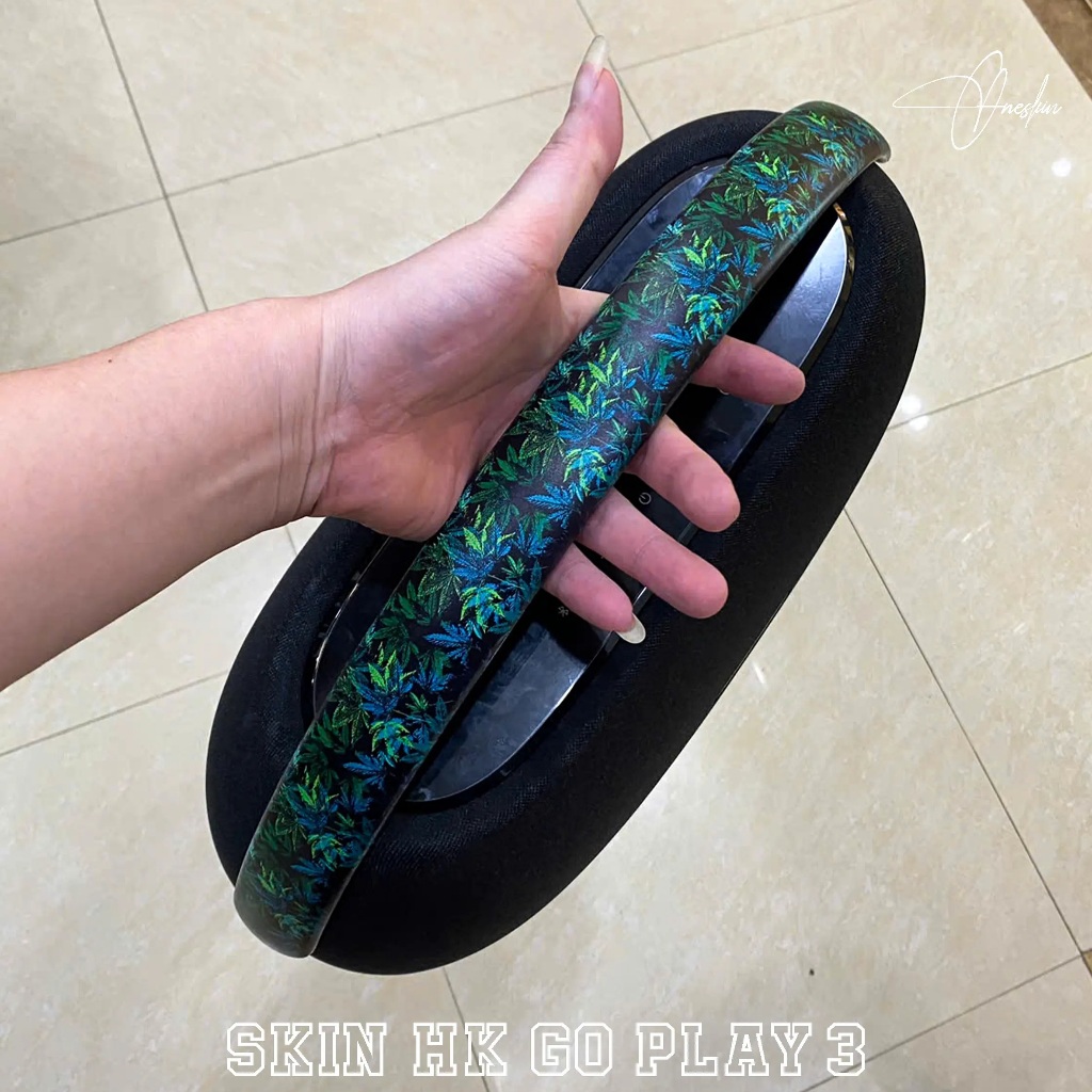 Dán Skin In Hình Trang Trí Loa Haman Kardon Go Play 3 - Khuôn Cắt CNC, Dán Full Bề Mặt Tay Sách Loa