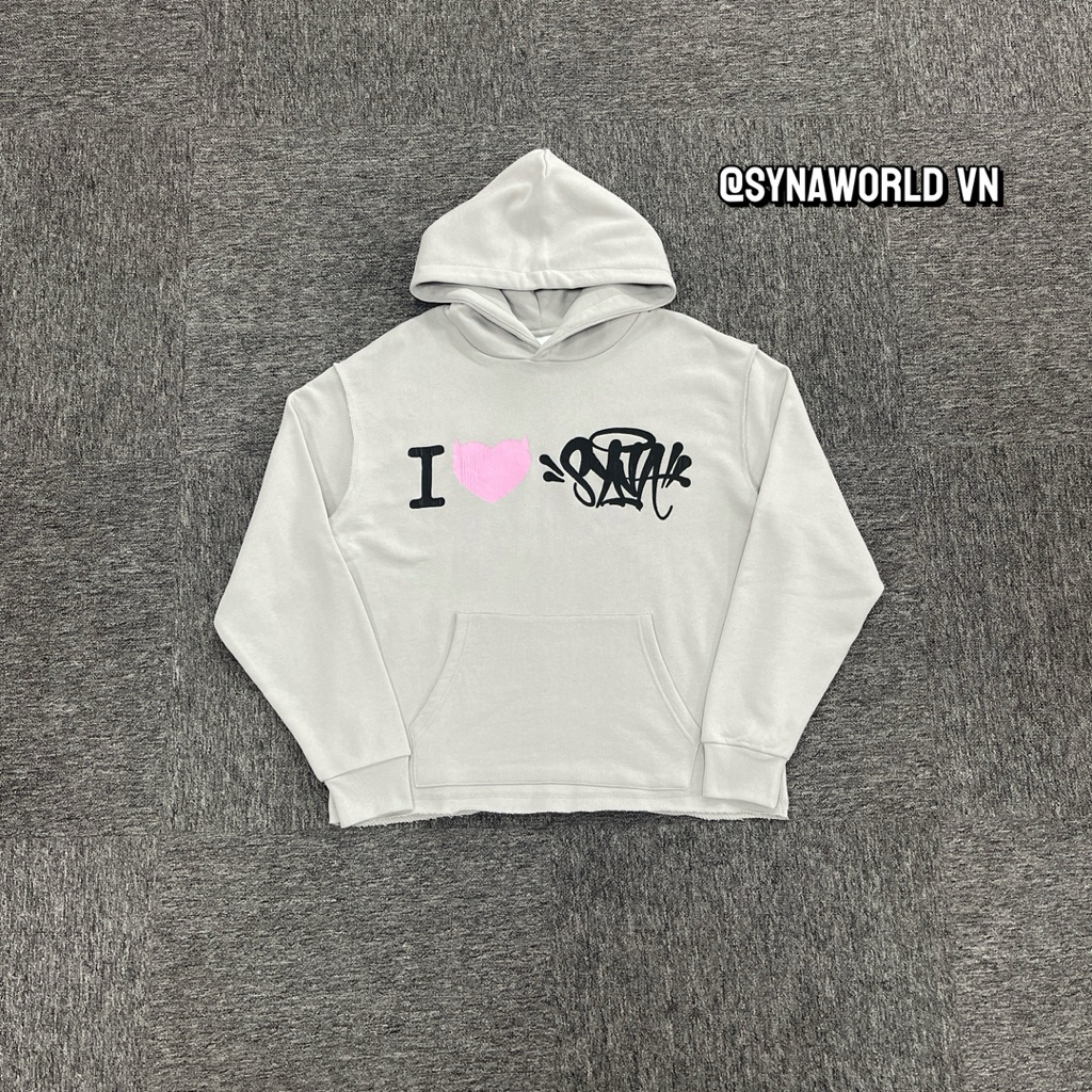 SYNAWORLD-I HEART SYNA HOODIE-GREY