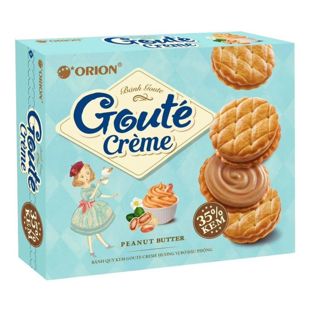 [DATE MỚI] Tết Sum Vầy - Bánh quy kem Goute creme hương vị bơ đậu phộng 320g (Tv/B1)