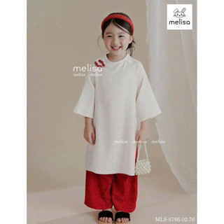 Áo dài bé gái cao cấp Melisa 8-45kg