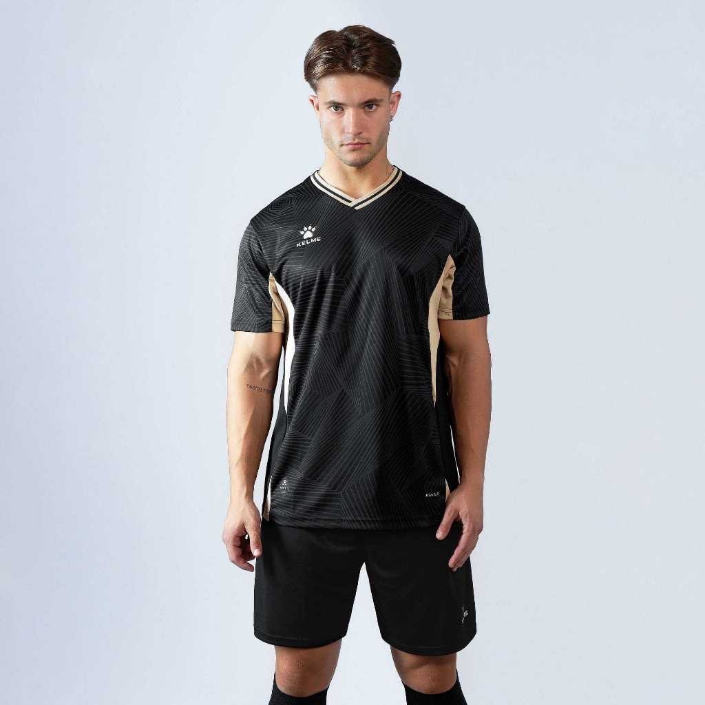 Bộ quần áo bóng đá KELME  đen in tên số theo yêu cầu-Áo bóng đá,đồ đá banh chất liệu thun, mè