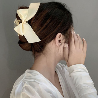 Cặp tóc dọc cặp làm phồng tóc nơ lụa tiểu thư phong cách Hàn Quốc - Y109