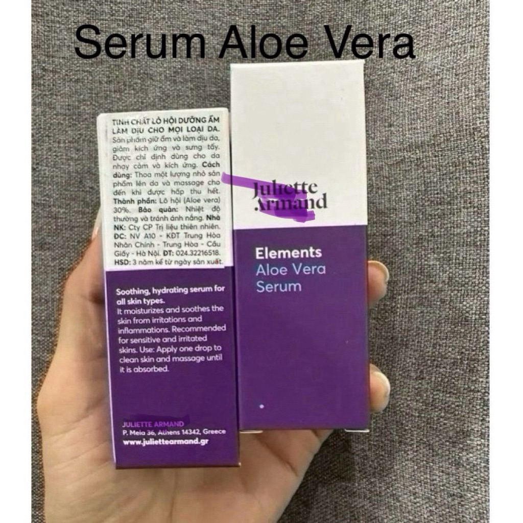 [Hàng Nhập Cty] Tinh Chất Lô Hội Dưỡng Ẩm Dịu Da-Juliette Armand Aloe Vera Serum