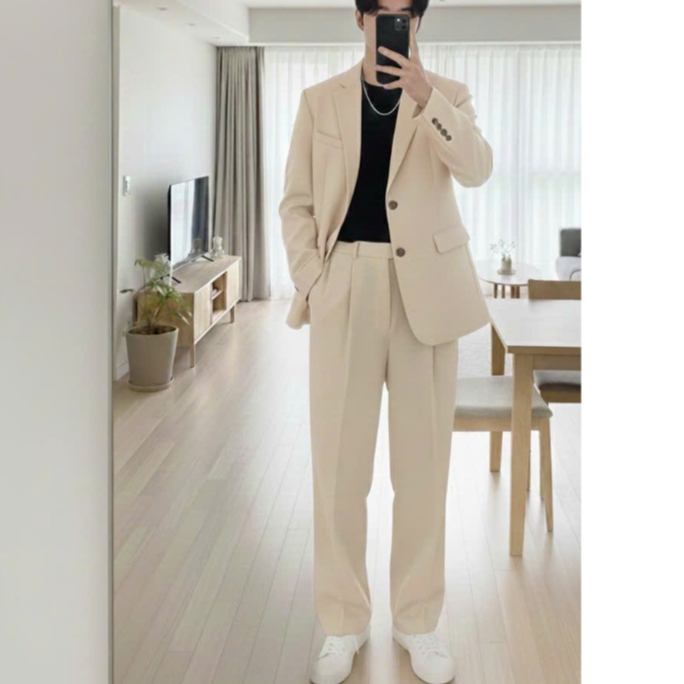 Set Áo blazer nam quần dài  MrHero SET-BZ24 bộ đồ áo khoác vest dài tay quần công sở dự tiệc thời trang Hàn Quốc