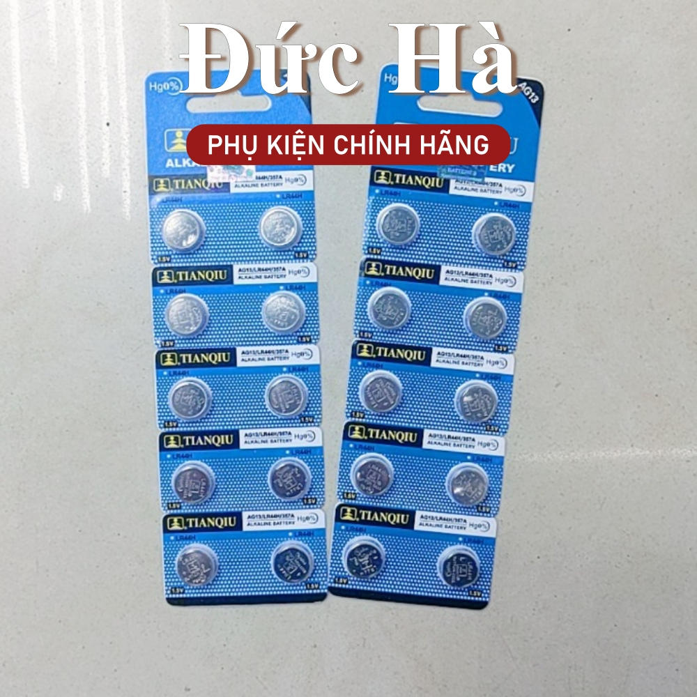 COMBO 5 Vỉ 10 Viên Pin TIANQIU AG13 / Lr44, AG10 / Lr1130, Ag3 / Lr41, Ag1 / Lr621 Chính Hãng Tốt | 