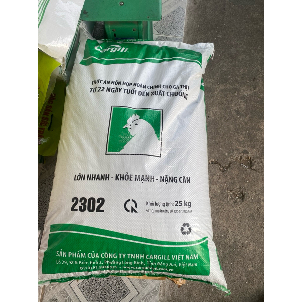 [10kg-25kg] Cám, thức ăn cho gà lớn Cargill mã 2302 -19% đạm