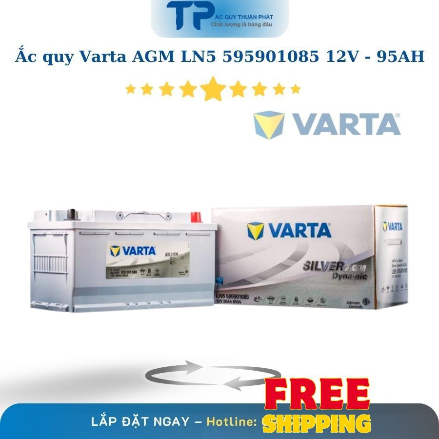 Ắc Quy Varta AGM LN5 595901085 12V-95AH cọc chìm chuyên dùng cho các dòng xe cao cấp