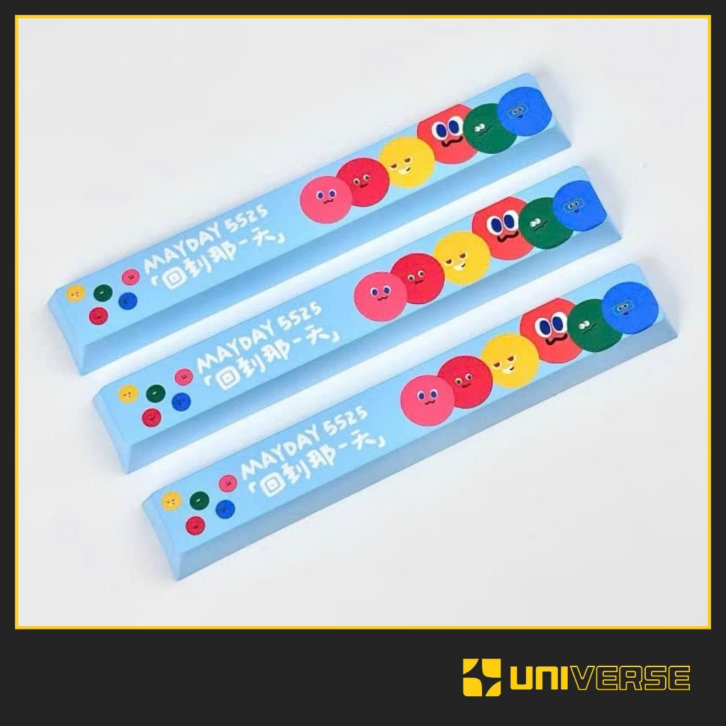 Keycap Space Lẻ Biểu Cảm Vui Nhộn R4 Keycap Space 6.25u Keycap PBT Cherry Profile In Dyesub Keycap X