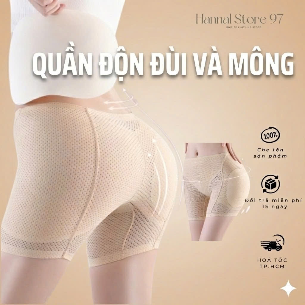 Quần Độn Mông Hõm Hông Cạp Cao – Tôn Dáng V3, Mặc Váy Body Đẹp - Hannal Store 97- DM03