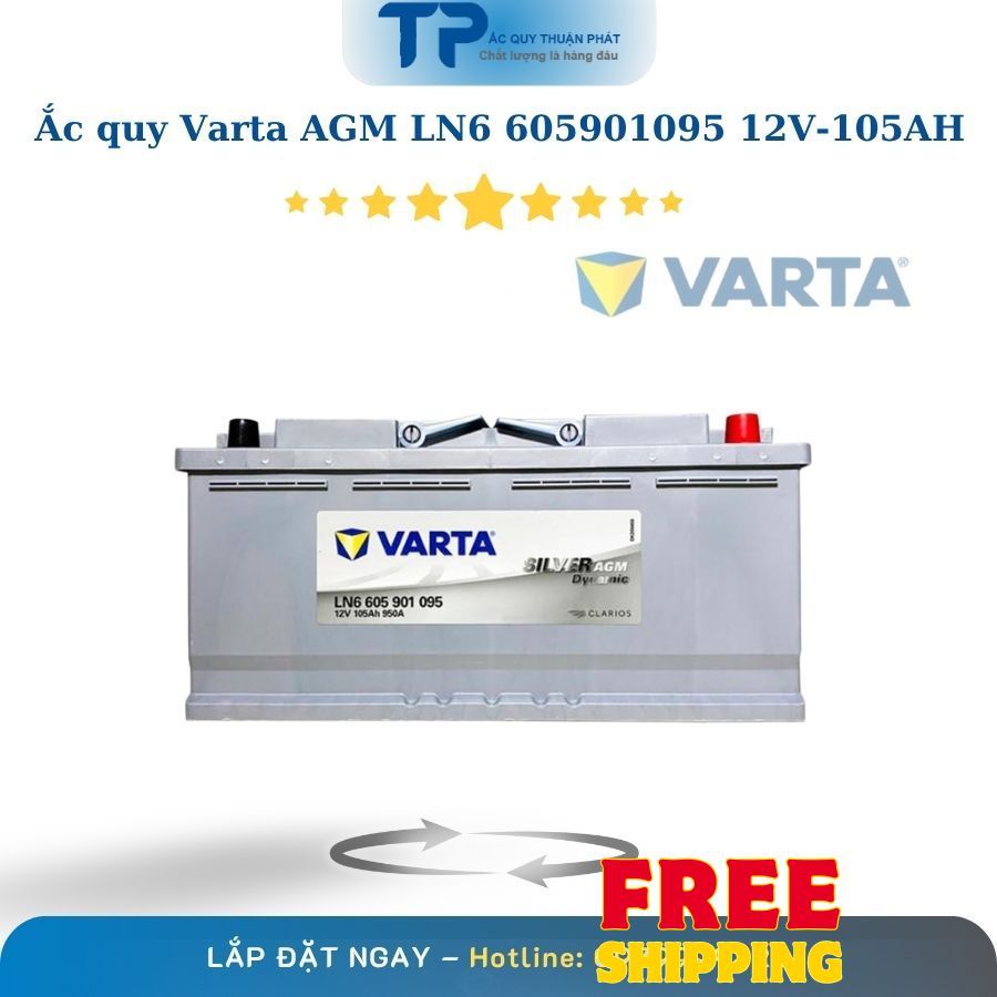 Ắc Quy Varta AGM LN5 595901085 12V - 95AH cọc chìm chuyên dùng cho các dòng xe cao cấp