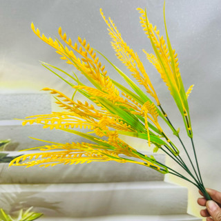 Cụm Lúa Giả Trang Trí , Cụm 7 Nhánh ,Biểu Tượng No Đủ Tài Lộc