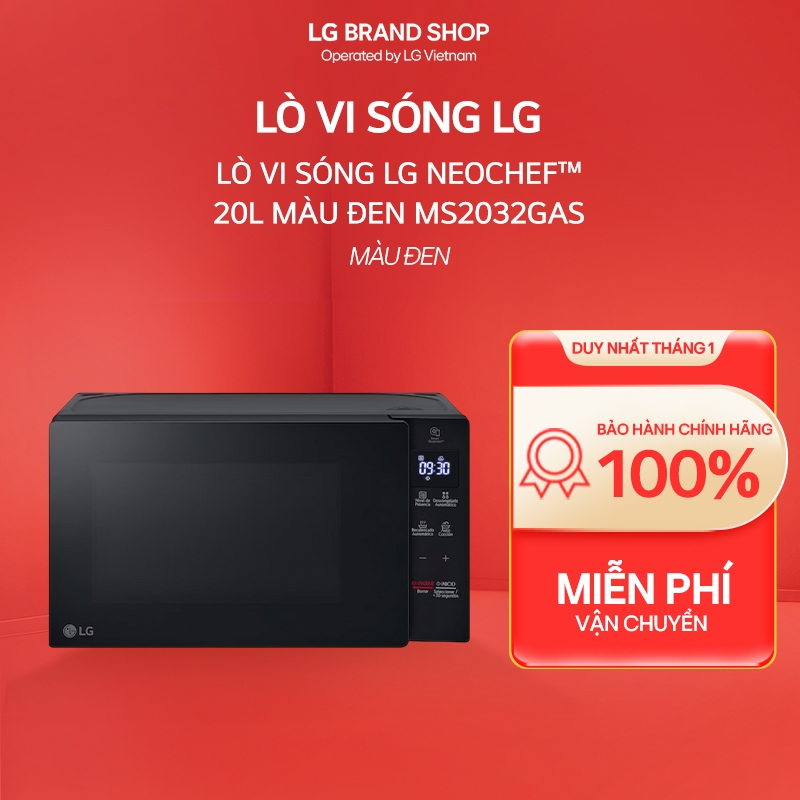 [Chỉ giao miền Nam/Bắc] MS2032GAS - Lò Vi Sóng LG NeoChef™ 20l màu Đen MS2032GAS