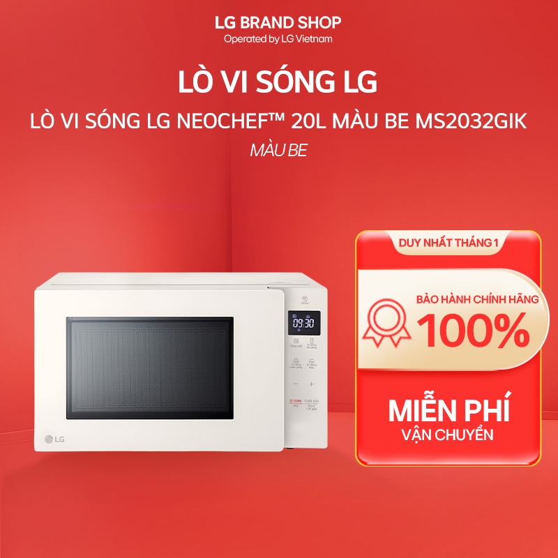 [Chỉ giao miền Nam/Bắc] Lò Vi Sóng LG NeoChef™ 20l màu Be MS2032GIK