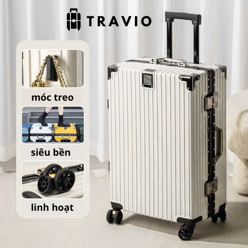 Vali Khung Nhôm khoá sập cao cấp size 20 24 28 Bo 4 Góc Chống Va Đập Chống Trầy Xước 002