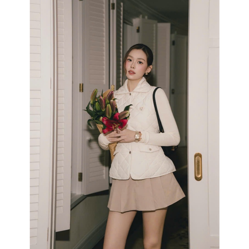 [Bouffie x Tường San] White Puffer Jacket