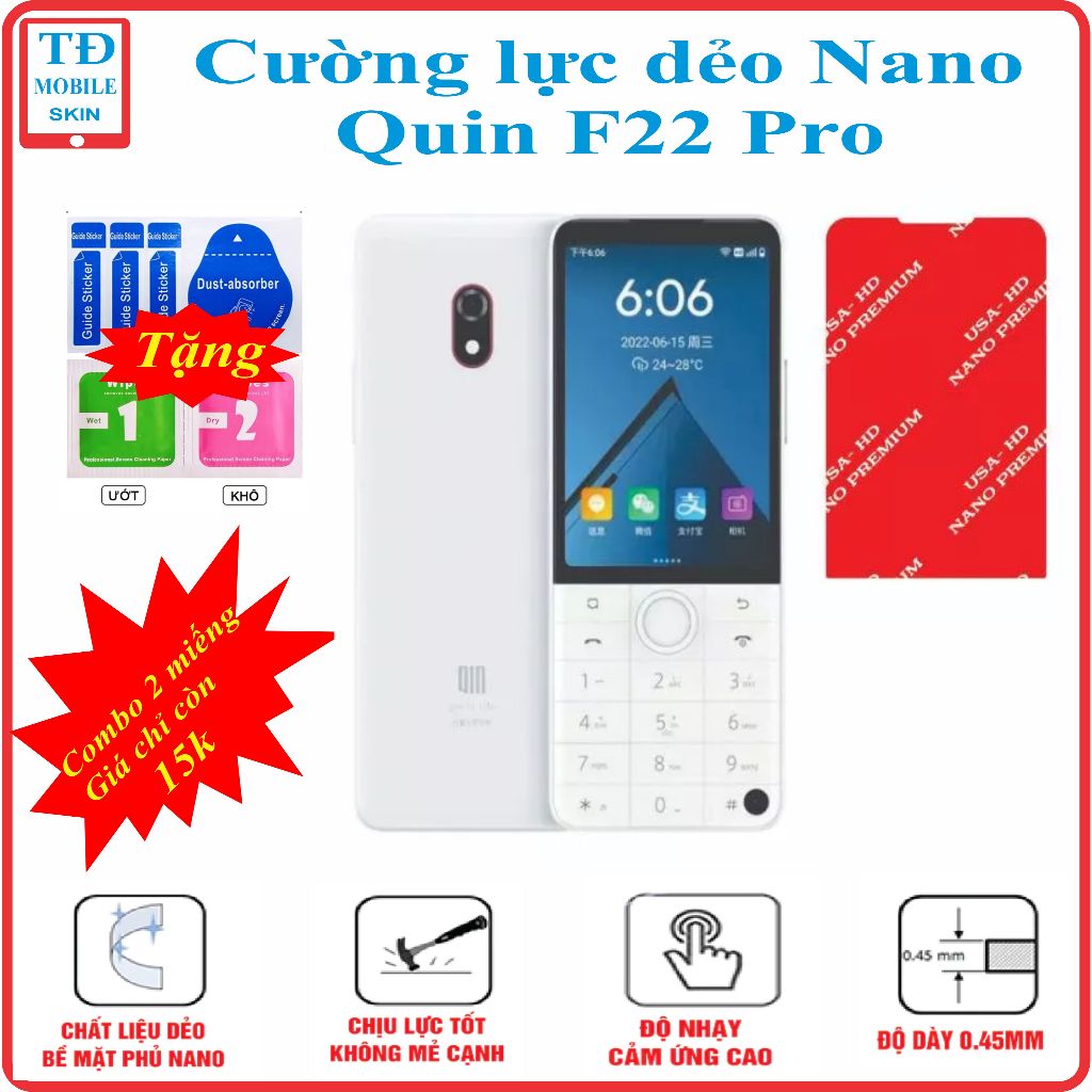 Cường lực dẻo bảo vệ màn hình điện thoại Xiaomi Quin F22 Pro