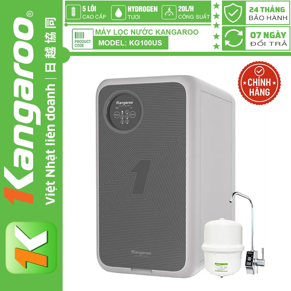 Máy lọc nước Kangaroo KG100US - 5 Lõi, vòi điện tử, mới 2025, BẢO HÀNH CHÍNH HÃNG 24 THÁNG