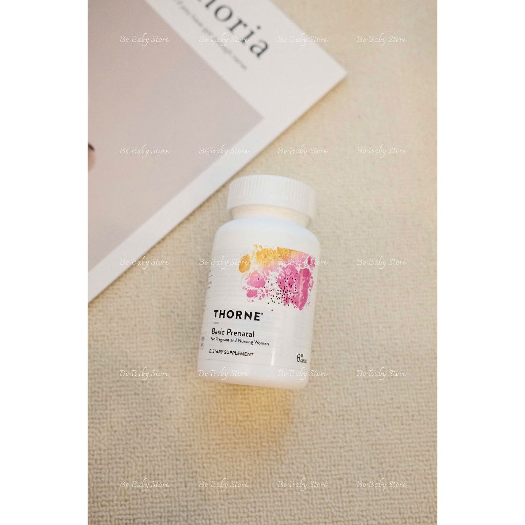 Vitamin tổng hợp cho phụ nữ mang thai và cho con bú và Thorne Basic Prenatal 90 viên Mỹ (BAY AIR - Đ