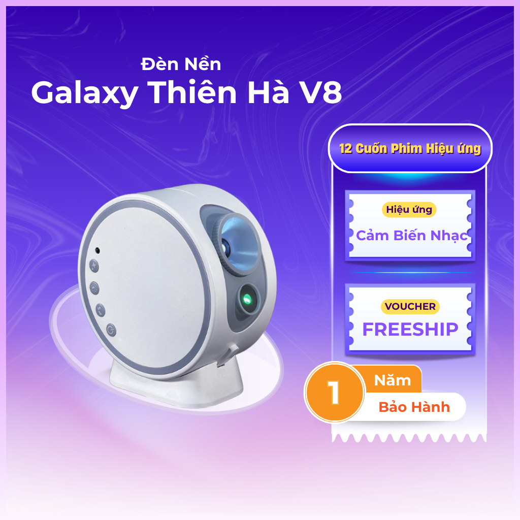 Đèn Thiên Hà V8 đèn ngân hà V8 có loa Bluetooth 12 phim dùng cho phòng ngủ , bar , decor , tiệc tùng