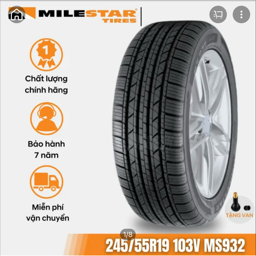 Lốp MILESTAR 245/55R19 103V SL MS932 | Lốp cao cấp, êm ái, chống ồn , bền bỉ | Lắp xe Toyota Venza |