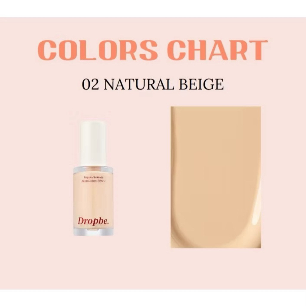 PASS Kem nền thuần chay hàn quốc Dropbe màu 02 da tự nhiên (kèm hộp) mới 89%