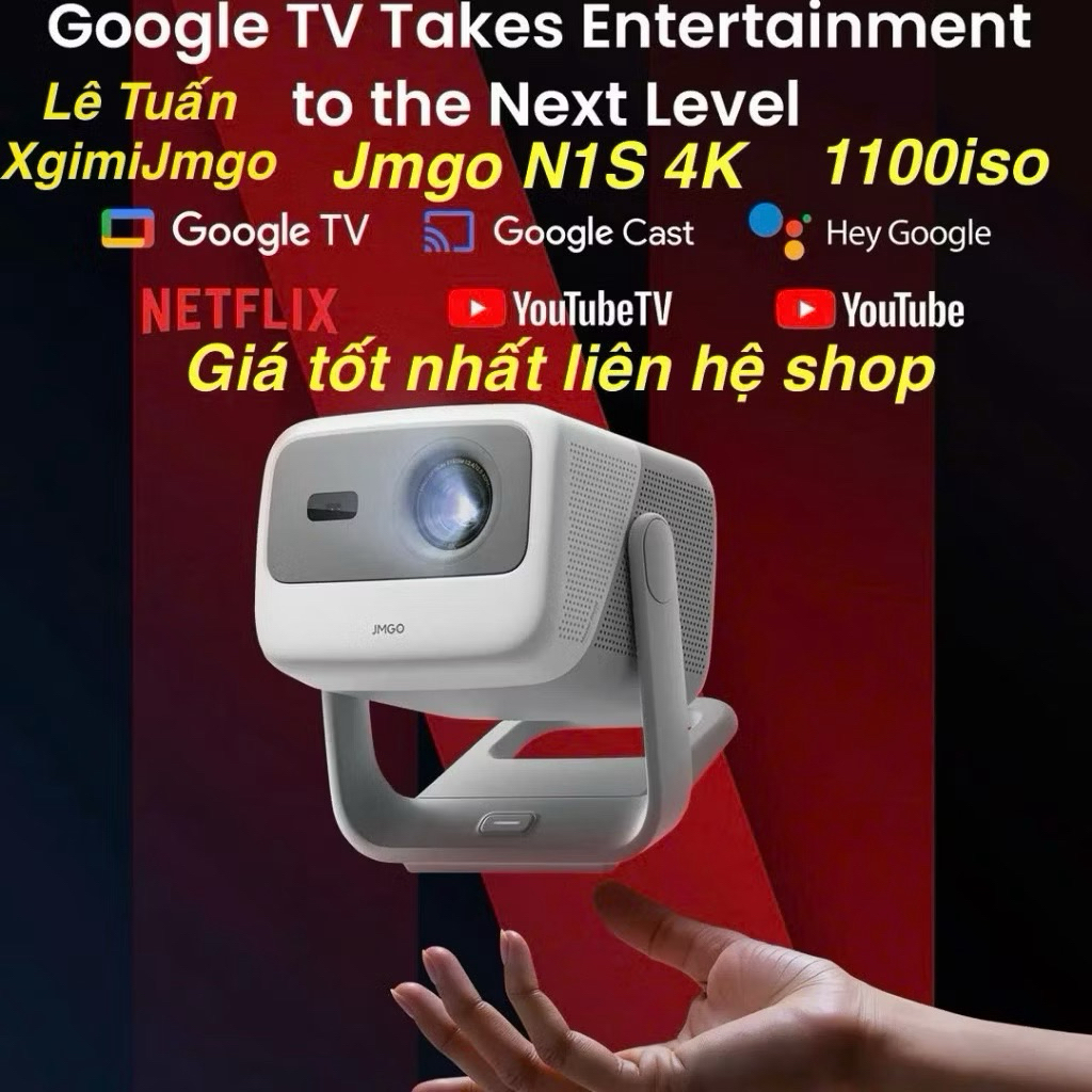 Jmgo N1S 4K Quốc Tế, BH12T. Google TV 1100iso Netflix bản quyền, BH 12 Tháng. Giá Tốt Nhất ib ạ