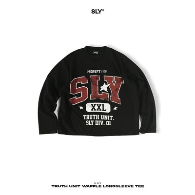 Áo thun tay dài SLY Longsleeve Waffle Truth Unit Black