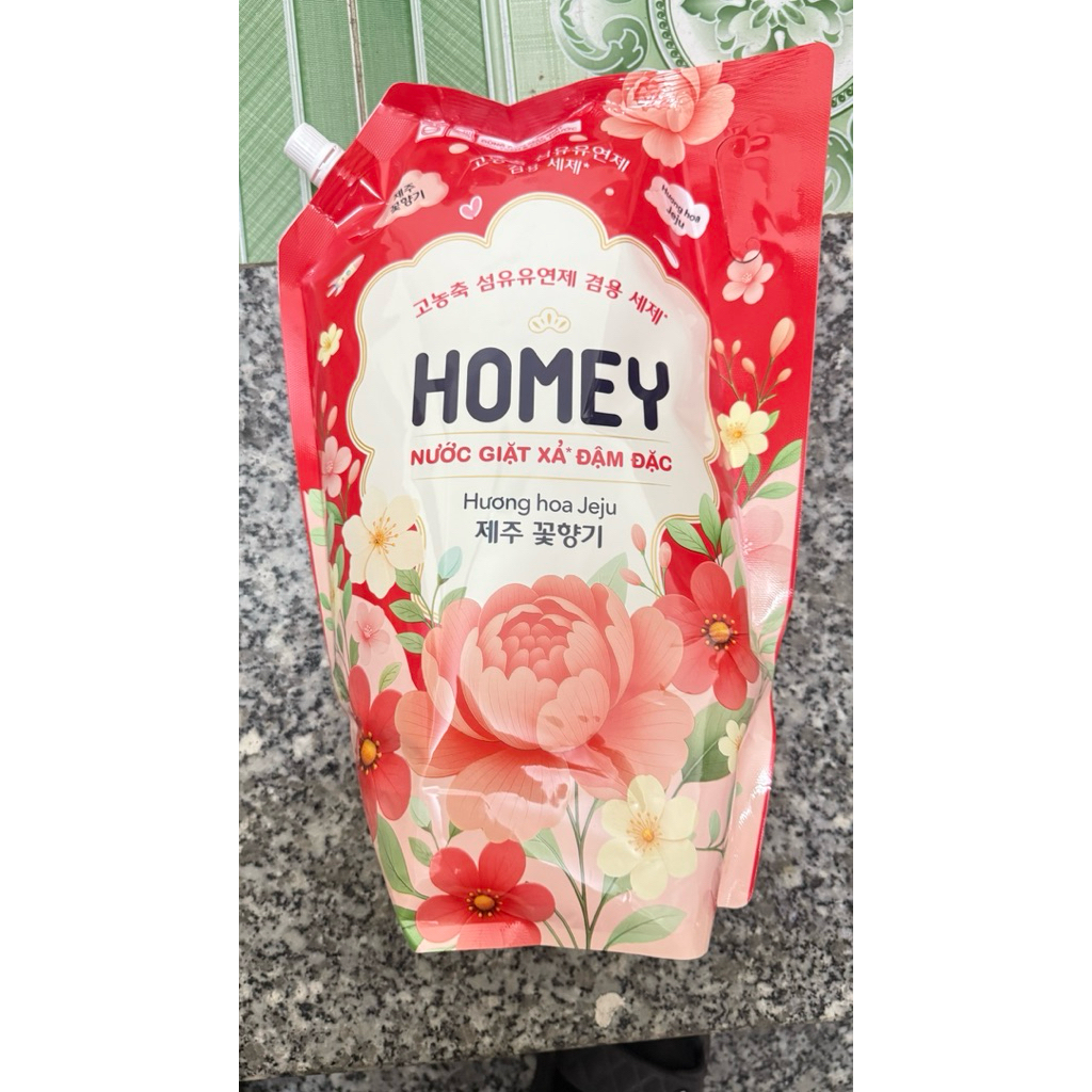 Nước giặt xả HOMEY Đậm Đặc hương hoa trà Jeju