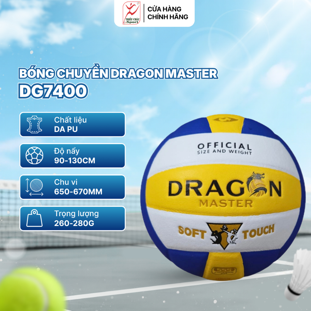 Bóng chuyền Dragon Master DG7400 độ nảy cực chuẩn, giữ hơi tốt và tạo cảm giác êm dịu tay khi đánh |