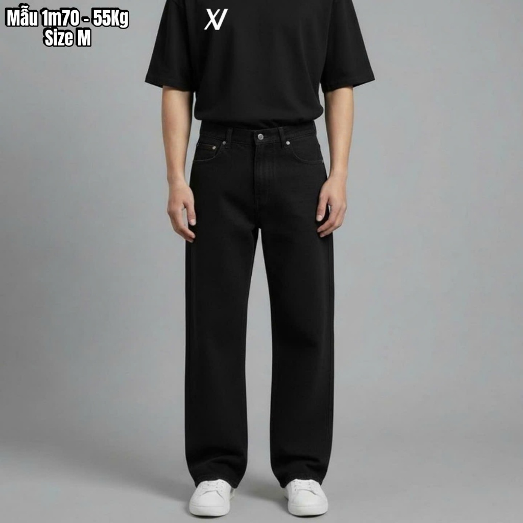 Quần jean nam ống suông suông trơn 3 màu ,phong cách ống suông hàn quốc .nam nữ mặt được