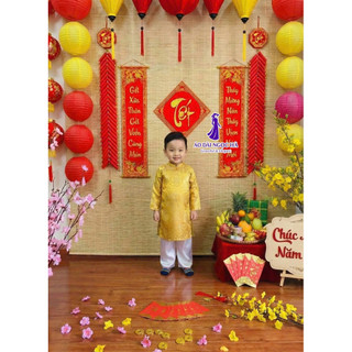 Áo dài cách tân bé trai kèm quần