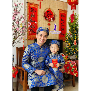 Áo dài cách tân bé trai kèm quần
