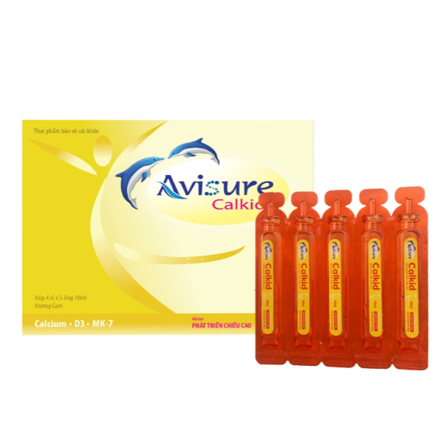 Avisure Calkid (6 vỉ x 5 ống 10ml) - Hỗ trợ phát triển chiều cao cho bé từ 2 tuổi trở lên