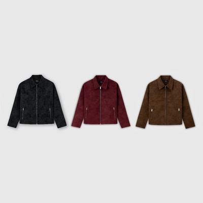 Áo khoác ROWAY da PU cao cấp, dày dặn | Jacket da loang túi zip