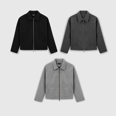 Áo khoác ROWAY chất liệu dạ ép, dày dặn, đứng form | Dạ ép double zip