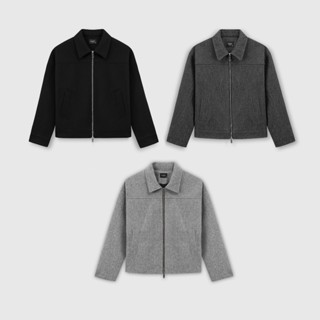 Áo khoác ROWAY chất liệu dạ ép, dày dặn, đứng form | Dạ ép double zip