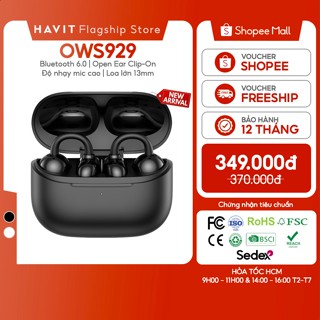 Tai Nghe Không Dây Havit OWS929 | Kiểu Dáng Open Ear Clip-On | Bluetooth 6.0
