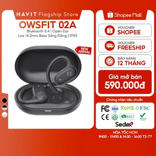Tai Nghe Không Dây Havit OWSFIT 02A | Kiểu Dáng Open Ear | Mic ENC Bluetooth 5.4