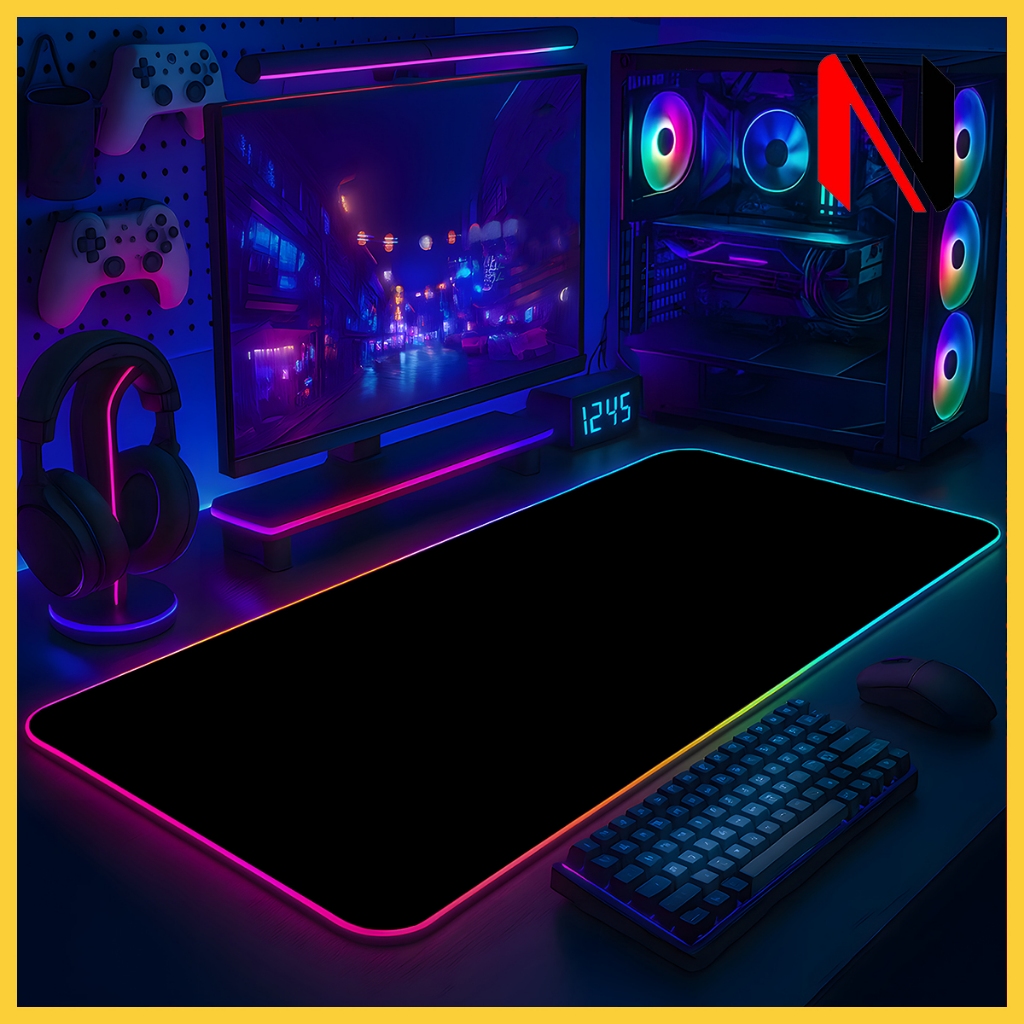 Lót Chuột Gaming Led RGB Pad Chuột Chống Nước Size Lớn 80x30 Bàn Di Chuột Siêu Bền