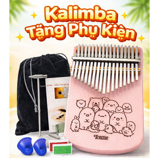 TẶNG Một gói 50 miếng sticker KHI MUA Đàn Kalimba 17 Phím CBS17K Cute  Âm Thanh Trong Trẻo, Tặng Trọn Bộ Phụ Kiện