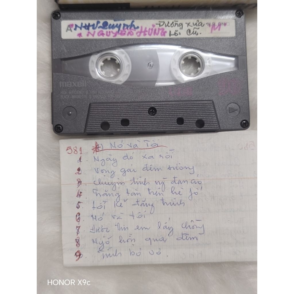 Băng cassette Maxell UDI 90 – Như Quỳnh & Nguyễn Hưng (băng thu / băng sang)