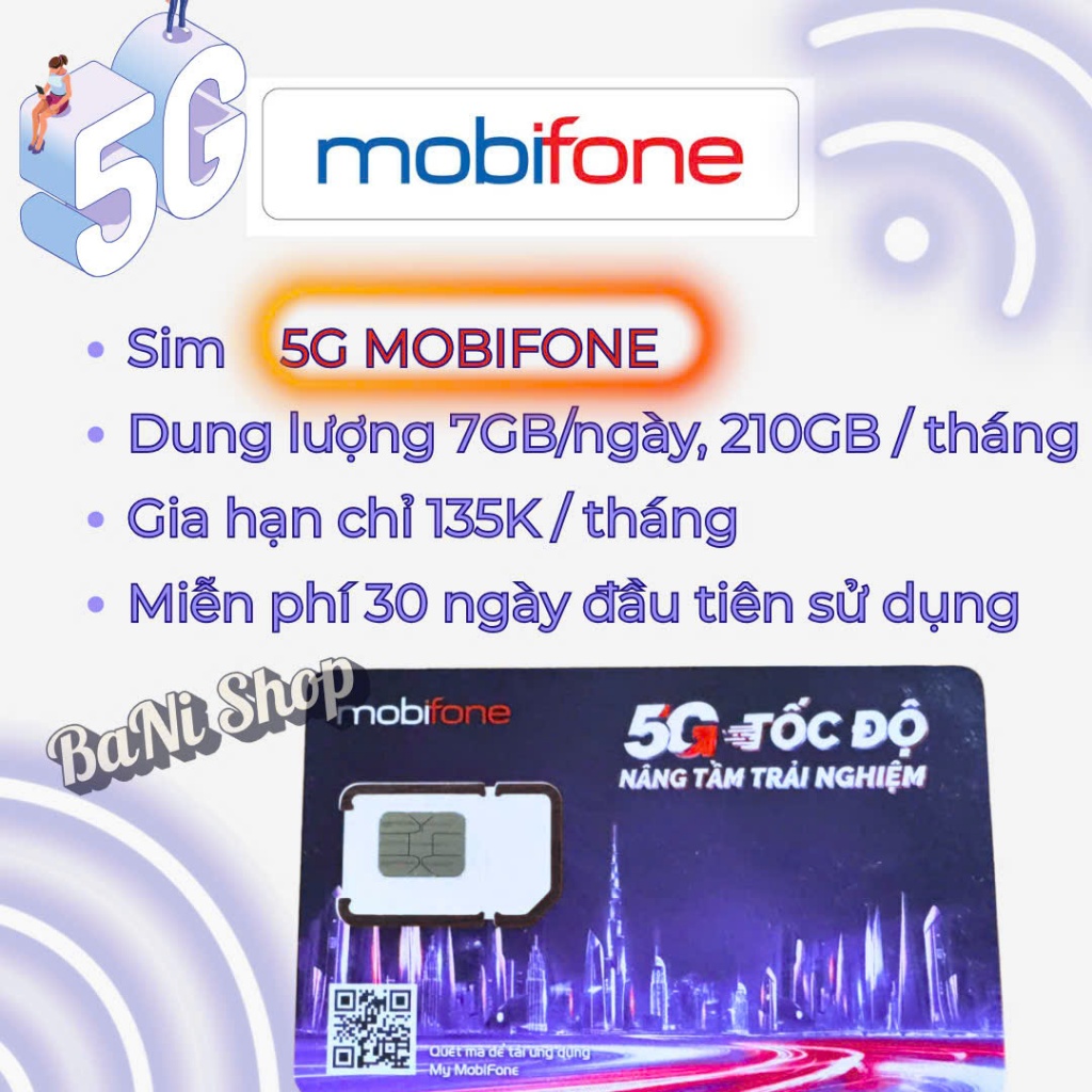 Sim 5G MOBIFONE gói cước TK135-Sim giá rẻ-Sim5G MOBIFONE-Sim miễn phí 30 ngày