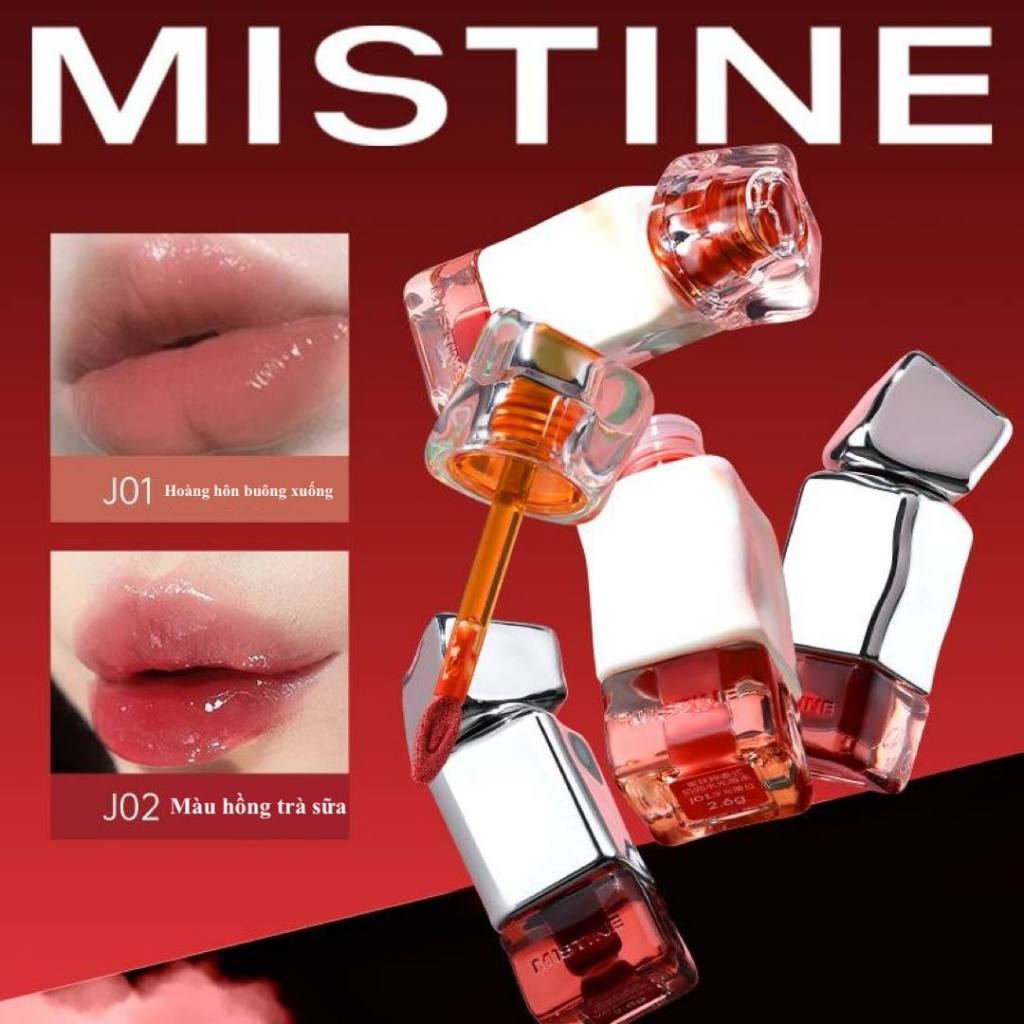 Son môi Mistine chính hãng，Tạo màng，Son bùn，Son môi，Gel môi bóng nước
